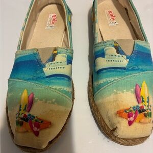 Goby Colorful Beach Scene Espadrilles